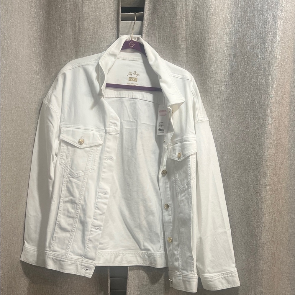 Lilly Pulitzer Bright White Denim Jacket - Picture 4 of 5
